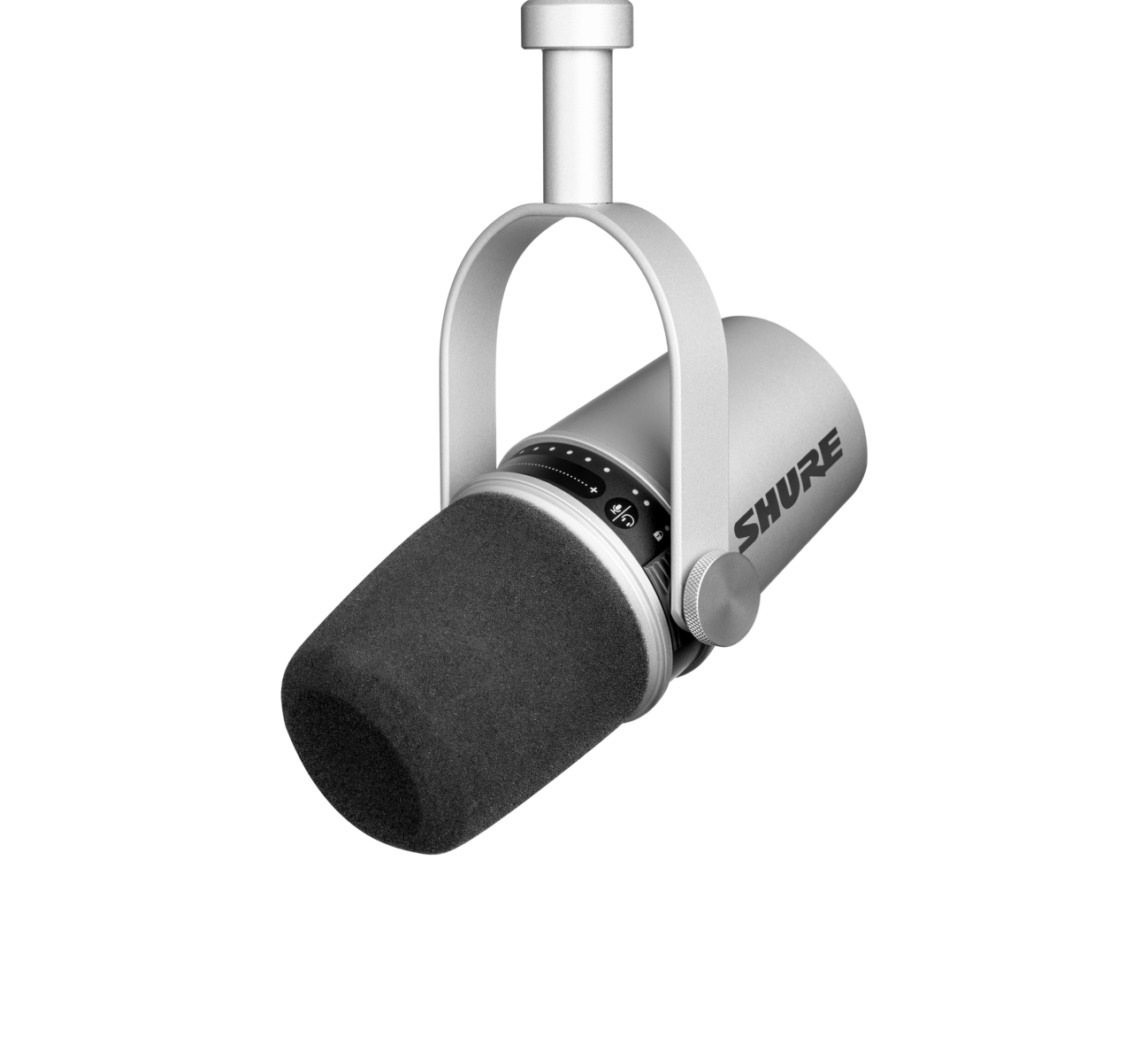 Image of Shure MV7 Silver Studio microphone