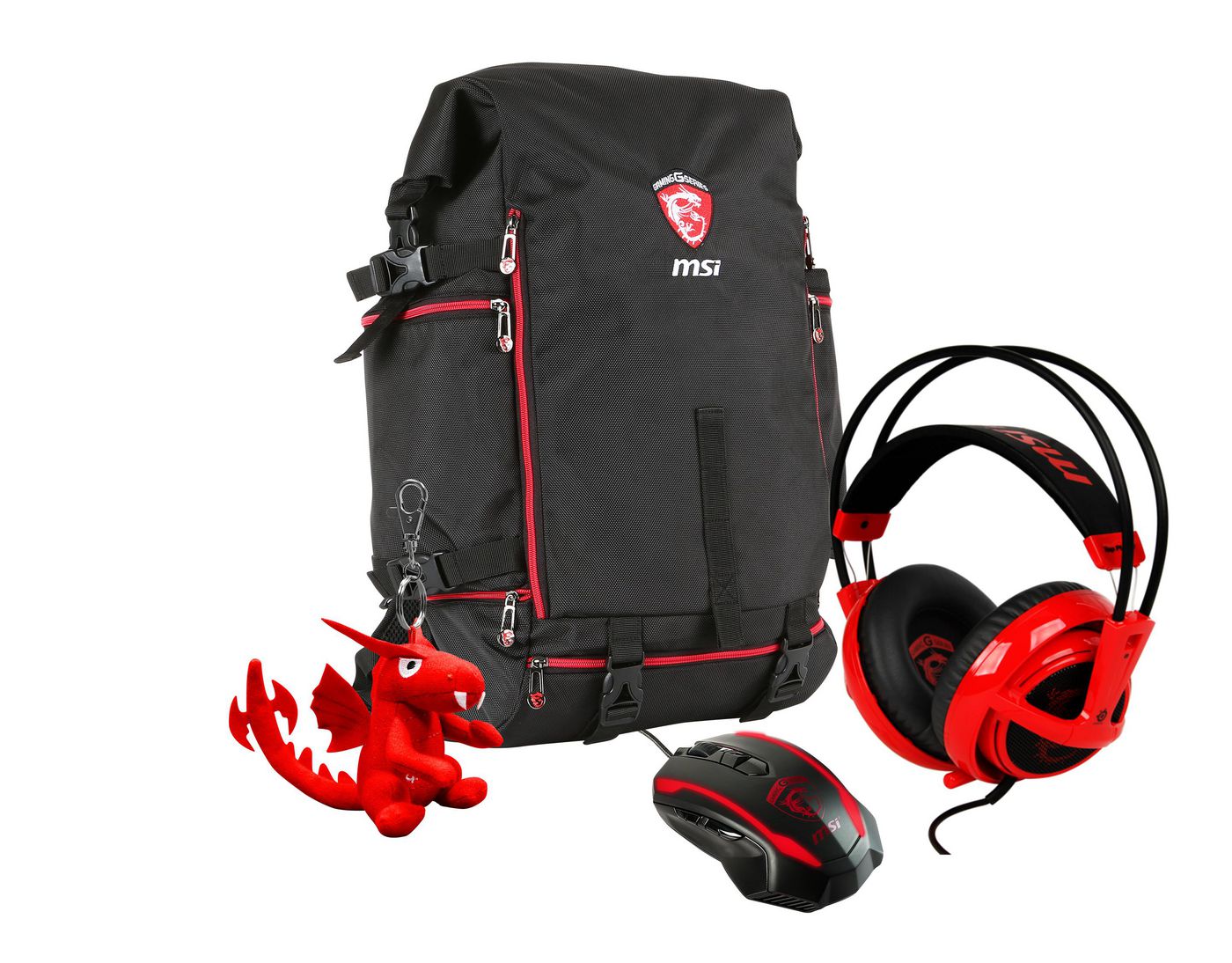 MSI Gaming Xmas Pack 2016 backpack Black. Red