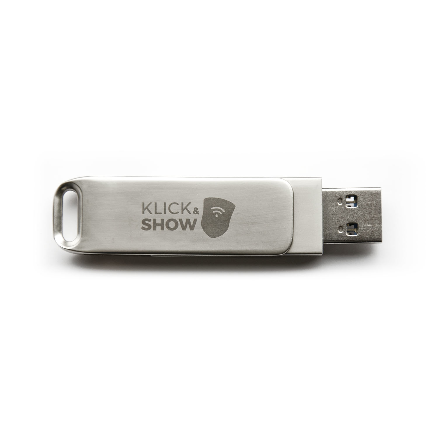 Kindermann Klick & Show USB A/C Drive, Silver 1 styck