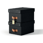 Leitz Puro Storage Box with lid, small, 7L, 100% recycled card, pack of 2