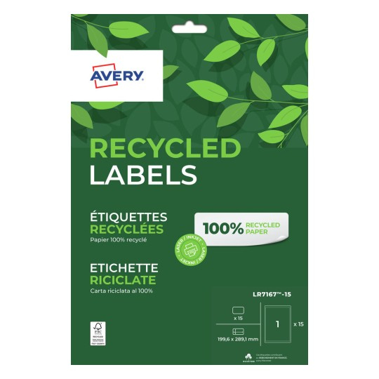 Image of Avery LR7167-15 printing paper 15 sheets White
