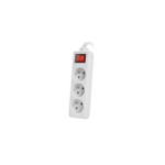 Lanberg PS1-03E-0300-W power extension 3 m 3 AC outlet(s) Indoor White