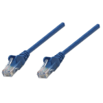 Intellinet Network Patch Cable, Cat5e, 15m, Blue, CCA, U/UTP, PVC, RJ45, Gold Plated Contacts, Snagless, Booted, Lifetime Warranty, Polybag