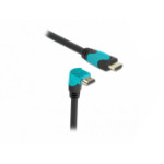 DeLOCK High Speed HDMI cable male straight to male 90° downwards angled 48 Gbps 8K 60 Hz 2 m