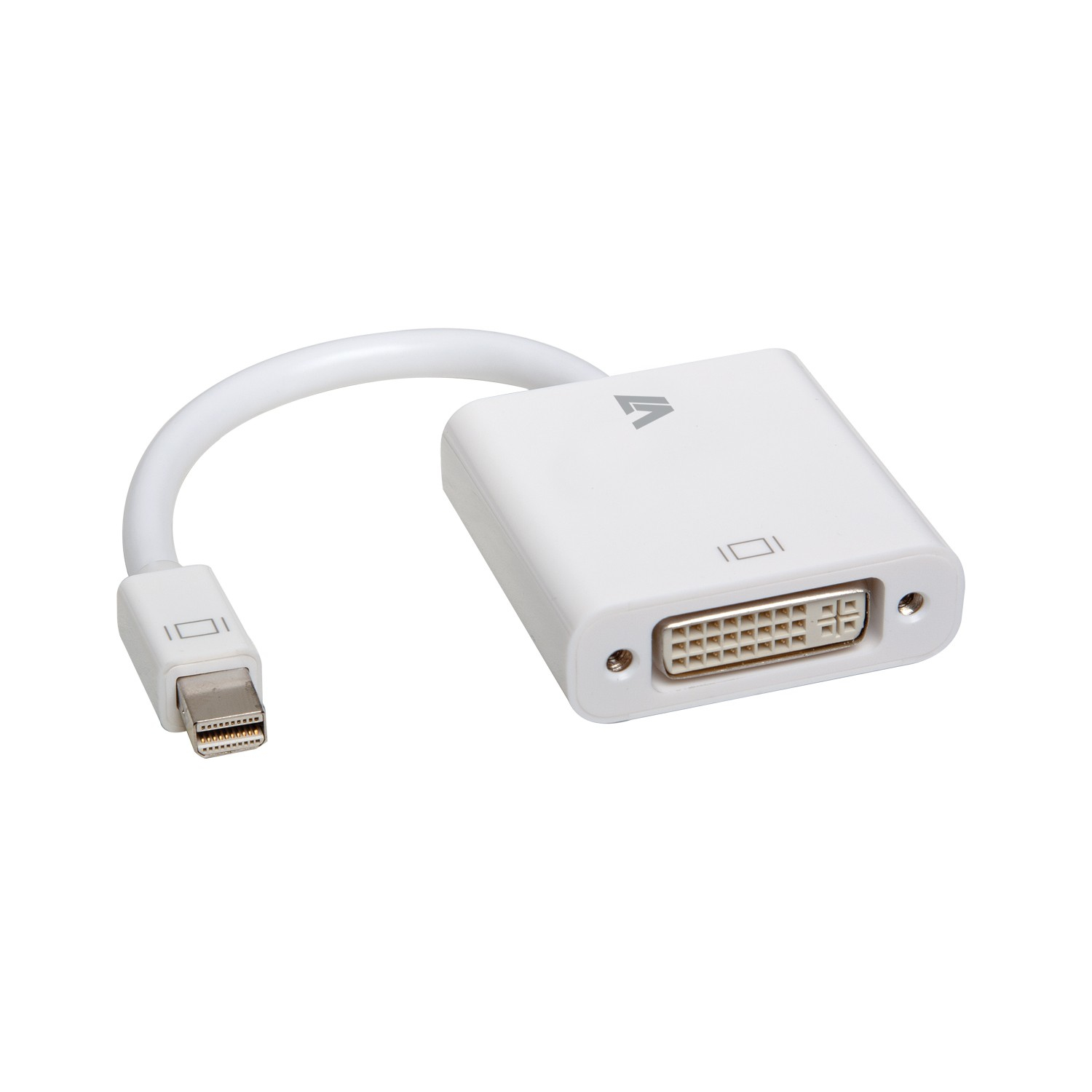 Image of V7 White Video Adapter Mini DisplayPort Male to DVI-D Male