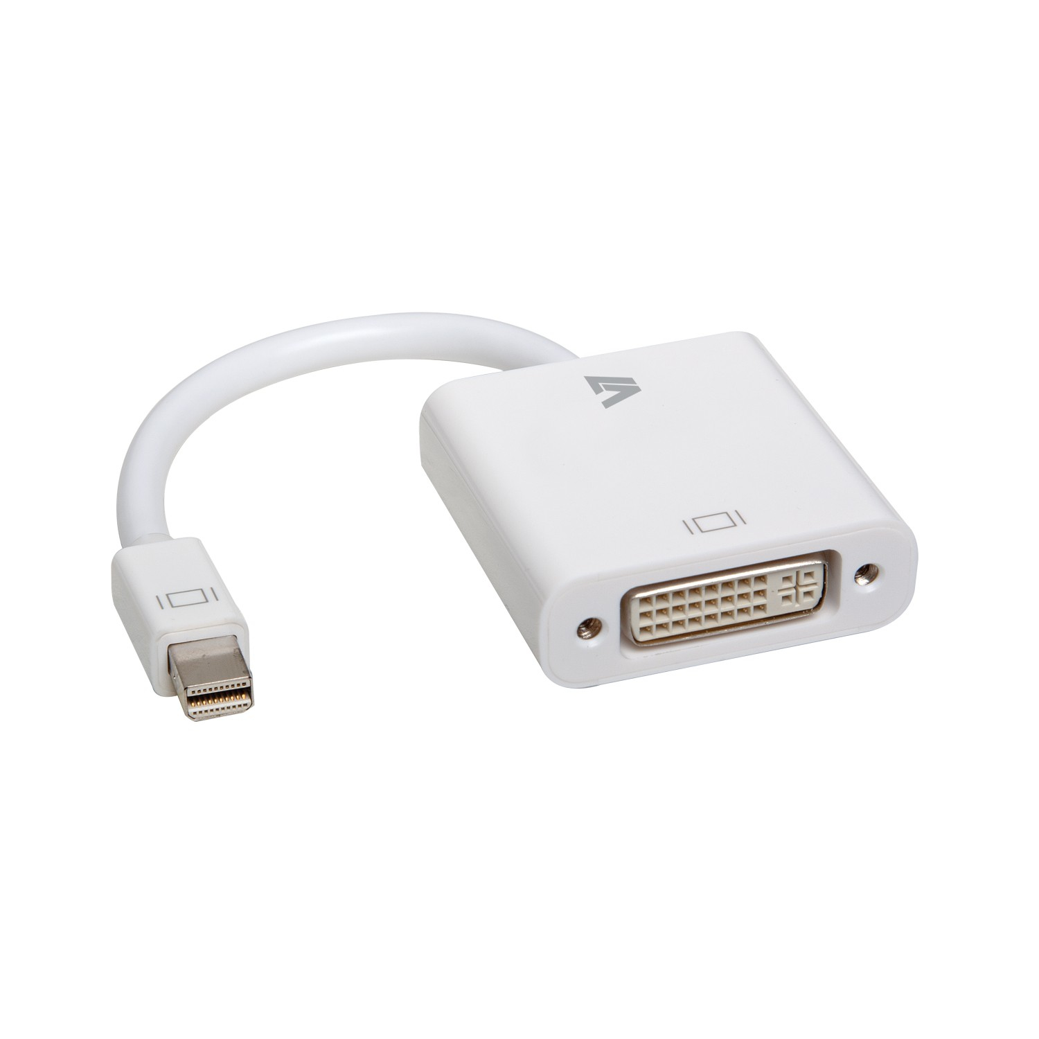 Photos - Cable (video, audio, USB) V7 White Video Adapter Mini DisplayPort Male to DVI-D Male CBL-MD1WHT-5E 
