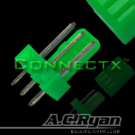 AC Ryan Connectx™ 3pin fan connector Male - UVGreen 100x wire connector 3pin Fan Male Green
