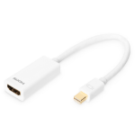 Digitus AK-340404-001-W video kabel adapter 0,15 m Mini DisplayPort HDMI Wit