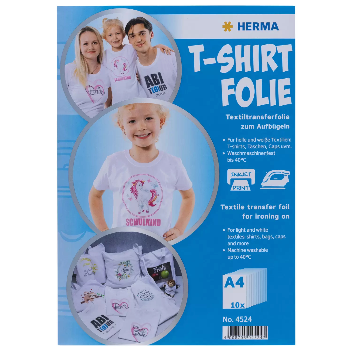 Image of HERMA 4524 clothing transfer Thermal transfer