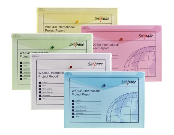 Snopake 10087X folder Polypropylene (PP) Blue, Green, Red, Transparent, Yellow