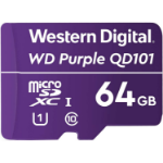 WESTERN DIGITAL WD Purple 64GB MicroSDXC Card 24/7 -25°C to 85°C Weather & Humidity Resistant for Surveillance IP Cameras mDVRs NVR Dash Cams Drones