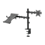 electriQ Monitor Arm with Laptop Tray