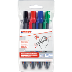 Edding retract 12 marker 4 pc(s) Bullet tip Black, Blue, Green, Red
