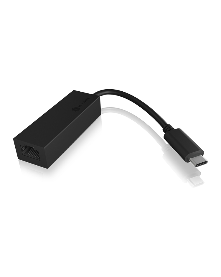 60826 ICY BOX ICY BOX IB-LAN100-C3 USB-C > Gigabit LAN (ST-BU) Adapter Schwarz