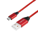 LogiLink CU0151 USB cable USB 2.0 0.3 m USB A Micro-USB B Red