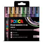 Uni-Ball 8 Pack Paint Markers 5M Medium Pastel Colours