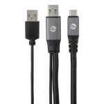 4Cabling 005.004.0250 USB cable USB 3.2 Gen 1 (3.1 Gen 1) 5 m 2 x USB A USB C Black