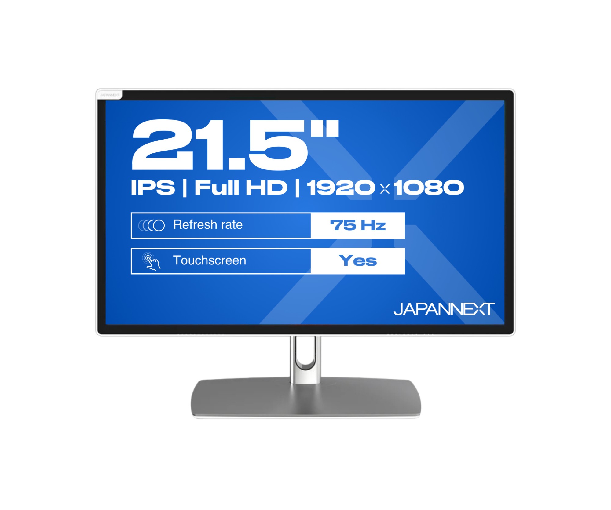 JAPANNEXT JN-IPS2152FHDR-C65W-FLD-T computer monitor 54.6 cm (21.5") 1920 x 1080 pixels Full HD LED Touchscreen Grey