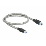 DeLOCK USB 3.2 Gen 1 Cable Type-A male to Type-B male with metal jacket 0.5 m