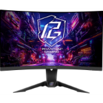 Asrock Phantom Gaming PG27QRT2A 27 Inch QHD (2560 x 1440) Curved (1500R) VA Gaming Monitor, 180Hz 1ms (MPRT) Response Time, 2 x HDMI 2.0, 1 x DisplayPort 1.4, with Speakers, Integrated Wi-Fi Antena (Compatible with Wi-Fi 4/5/6/6E/7)