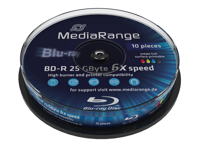 Image of MediaRange MR500 blank Blu-Ray disc BD-R 25 GB 10 pc(s)