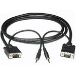 C2G 5m Monitor Cable + 3.5mm Audio VGA (D-Sub) + 3.5mm Black