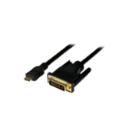 Microconnect HDCPDVIDD video cable adapter 1 m HDMI Type C (Mini) DVI-D Black