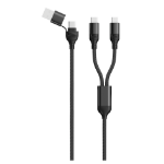 2GO 797367 USB-kabel 1,2 m USB A/USB C 2 x USB C Zwart