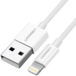 Ugreen cable USB 2.0 A lightning 2m, 5V/2.4A iPhone 7 / 7plus / 6S/ 6 / 6 Plus, iPhone 5s/5c/5, iPad Mini/Mini 2, iPad 1 m White