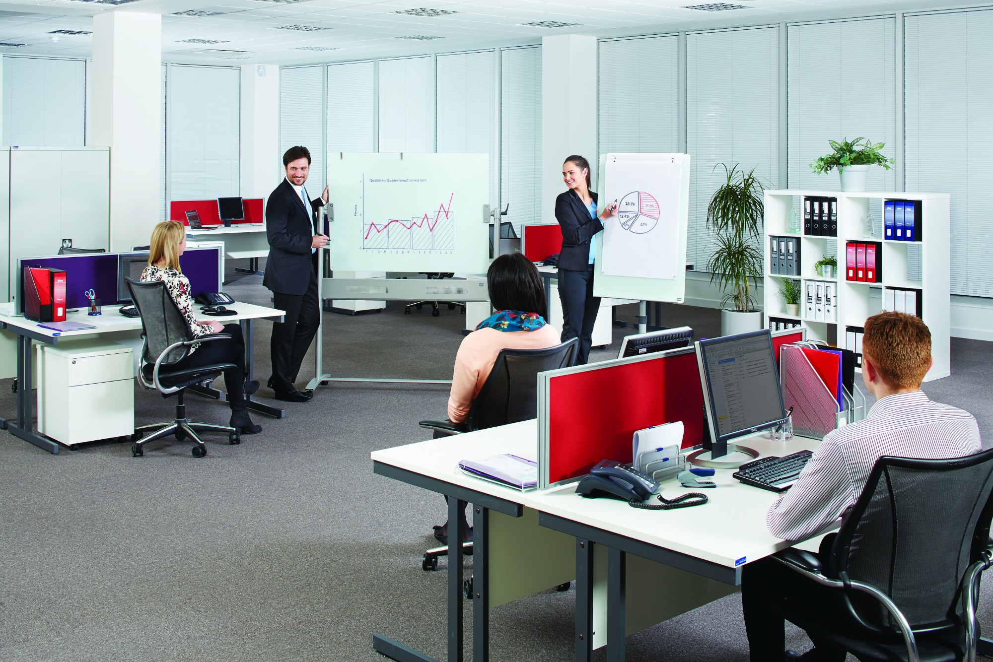 Nobo Diamond Glass Magnetic Mobile Board 1200x900mm