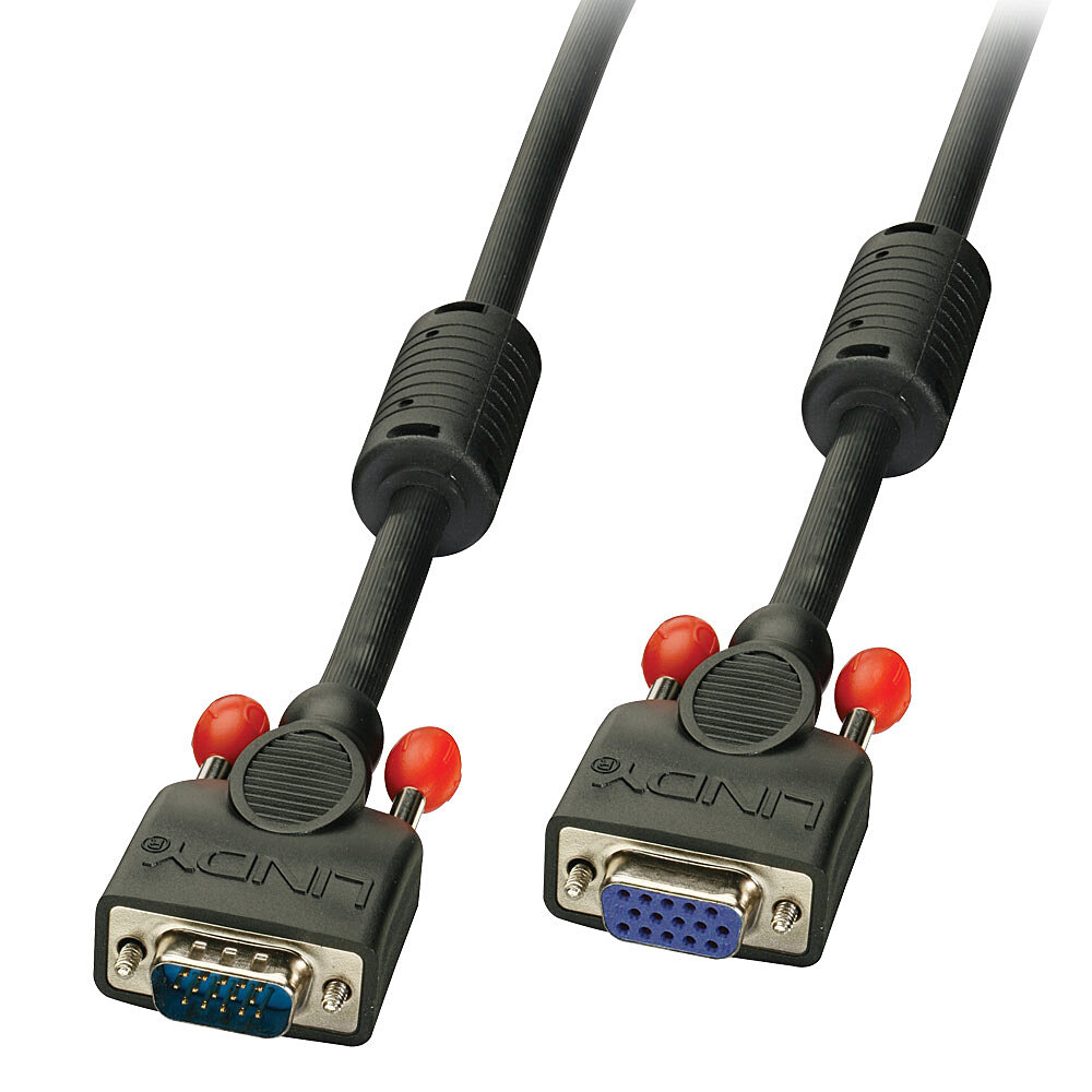 Lindy VGA Cable M/F, black 10m