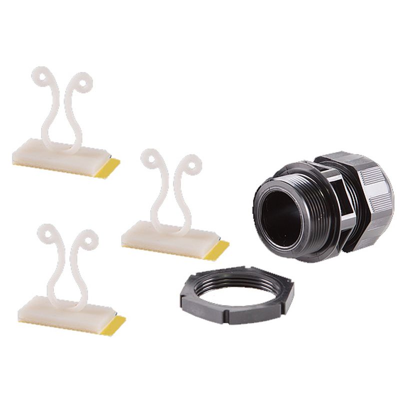 Image of FDL CABLE MANAGER PACK - 3 x BUNNY CLIPS + 1 x M20 GLAND