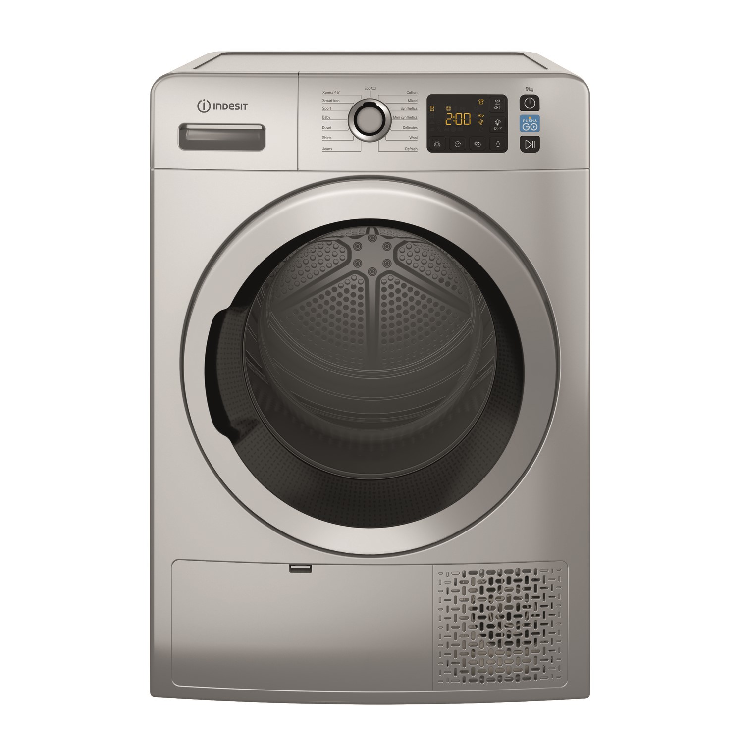 Photos - Tumble Dryer Indesit Push&Go 9kg Heat Pump Dryer - Silver 869991667950 
