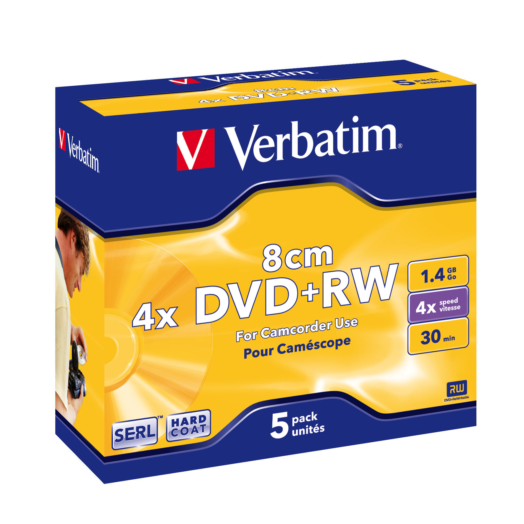 Verbatim DVD+RW 8cm Matt Silver 1.4 GB 5 pc(s)