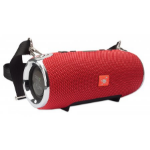 Manhattan Sound Science BluetoothÂ® Speaker, Red, Output 3W, 3 hour Playback time, Music Control Buttons, Shoulder Strap, Range 10m, microSD card reader (32GB), Aux 3.5mm, USB-A charging cable included (5V charging), 1200mAH battery, Bluetooth v5, 3 Year 