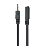 Gembird 1.5 m, 3.5mm/3.5mm, M/F audio cable Black