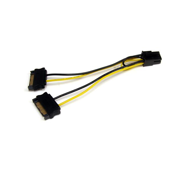Image of StarTech.com 6in SATA Power to 6 Pin PCI Express Video Card Power...
