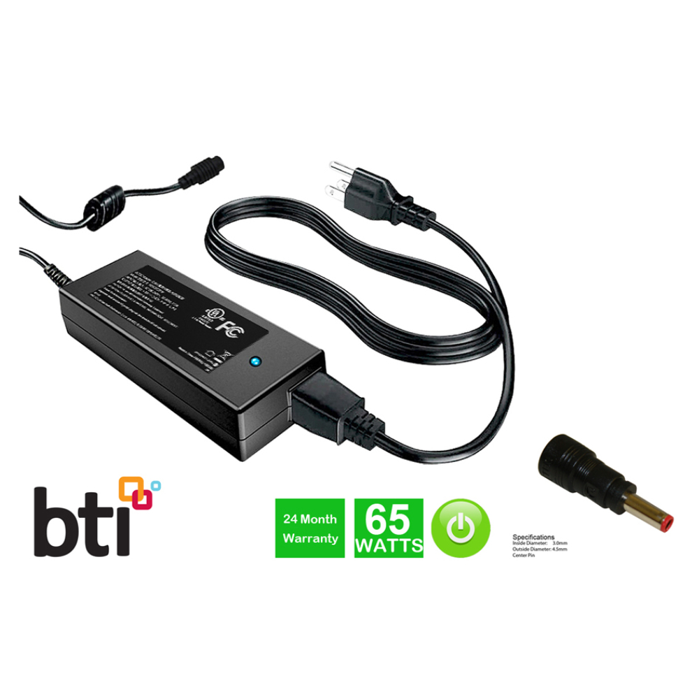 BTI Alternative to DELL AC Adapter 65W 3 Pin