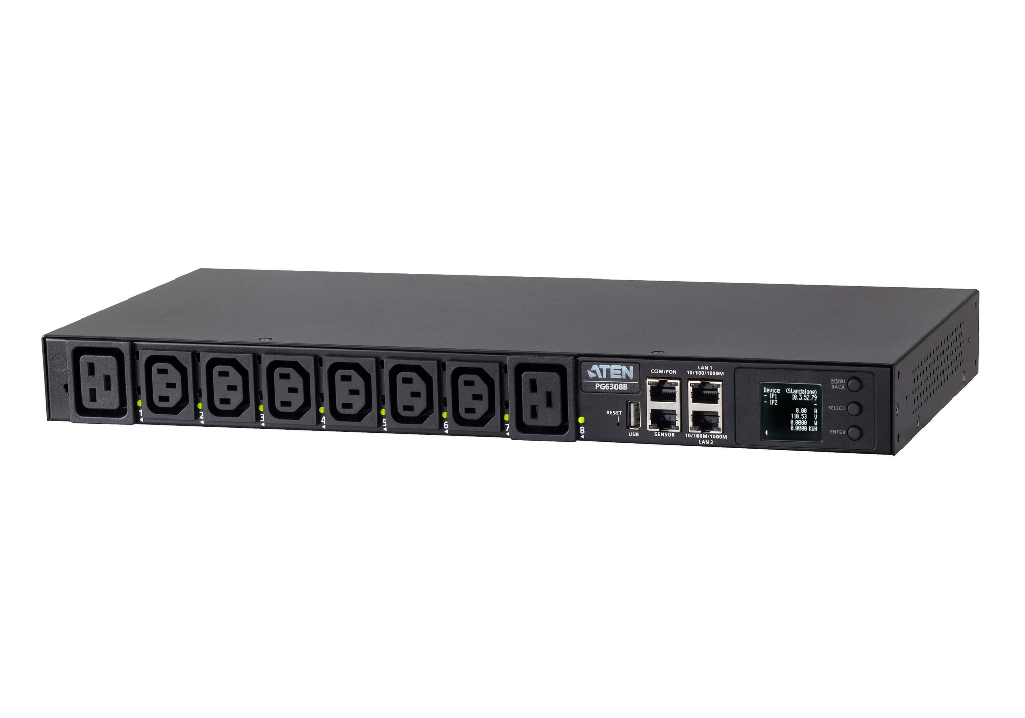ATEN 32A 8-Outlet 1U Metered & Switched PDU + Free Eco PDU Manager Software