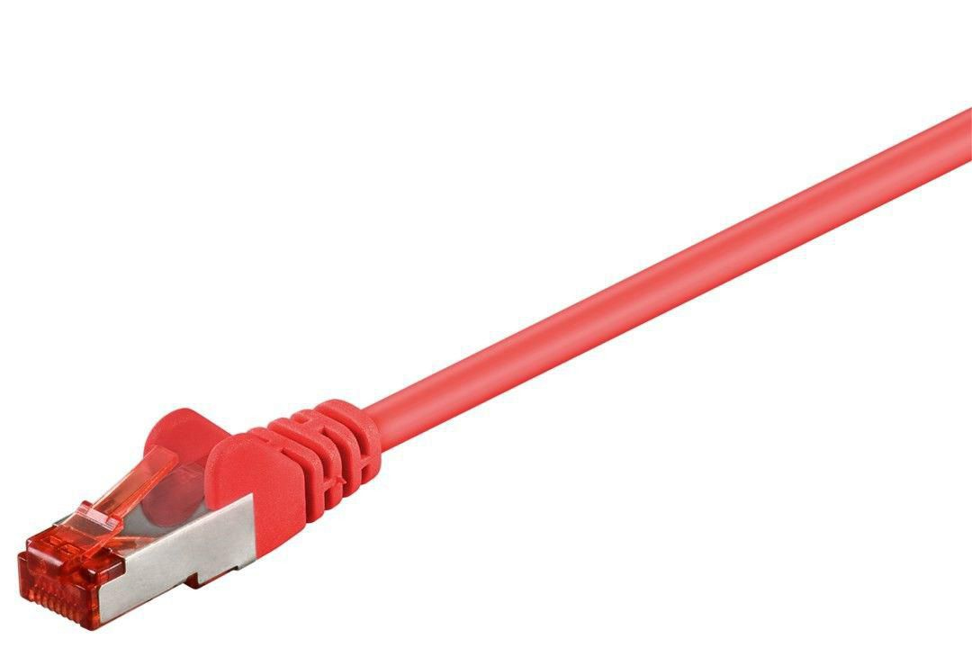 Image of Microconnect 0.25m Cat6 RJ-45 networking cable Red F/UTP (FTP)