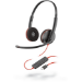 POLY Blackwire 3225 Headset Wired Head-band Office/Call center USB Type-A Black, Red