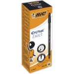 BIC Cristal Exact Black Stick ballpoint pen Ultra Fine 20 pc(s)