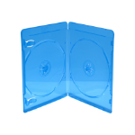 MediaRange BOX39-2-50 optical disc case Blu-ray case 2 discs Blue, Transparent