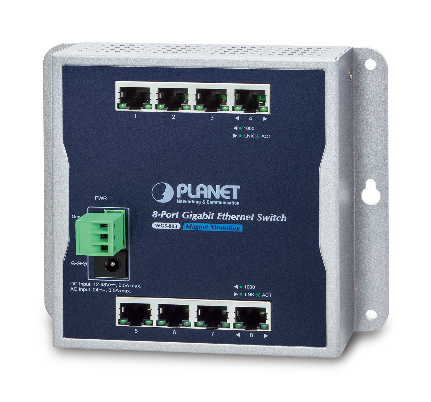 Image of PLANET WGS-803 network switch Unmanaged L2 Gigabit Ethernet...