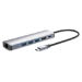 Manhattan USB-C Dock/Hub, Ports (x6): Ethernet, HDMI, USB-A (x3) and USB-C, With Power Delivery (100W) to USB-C Port (Note additional USB-C wall charger and USB-C cable needed), USB 3.2 Gen 1, All Ports can be used at the same time, Universal for all devi