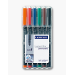 Staedtler 318 WP6 permanent marker Black, Blue, Brown, Green, Orange, Red 6 pc(s)