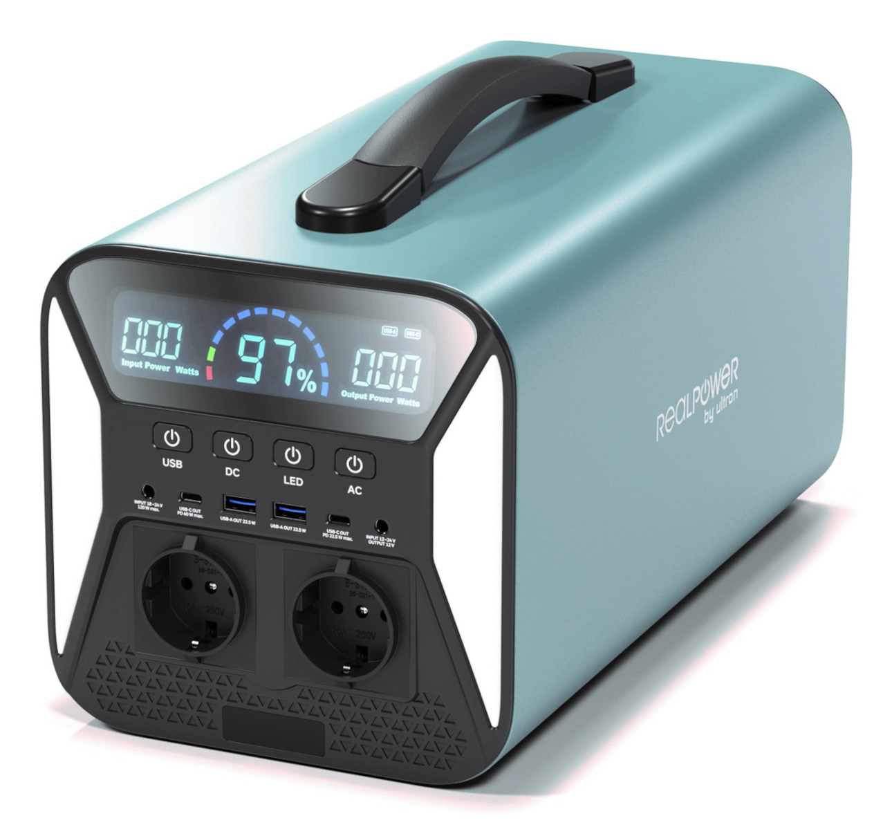 RealPower PS-1000C portable power station Lithium Iron Phosphate (LiFePO4) 310000 mAh 1000 W 12.5 kg