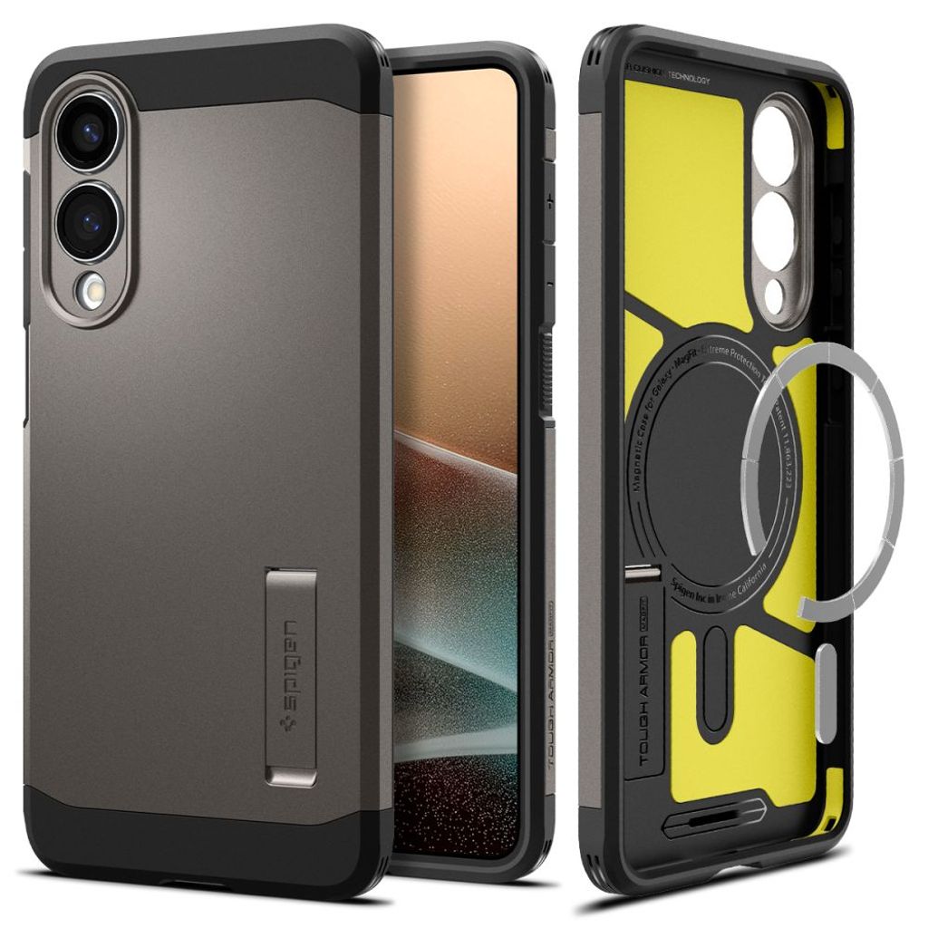 EU Product - Tough Armor MagSafe Case for Samsung Galaxy S25 Edge - Gray/Black thumbnail