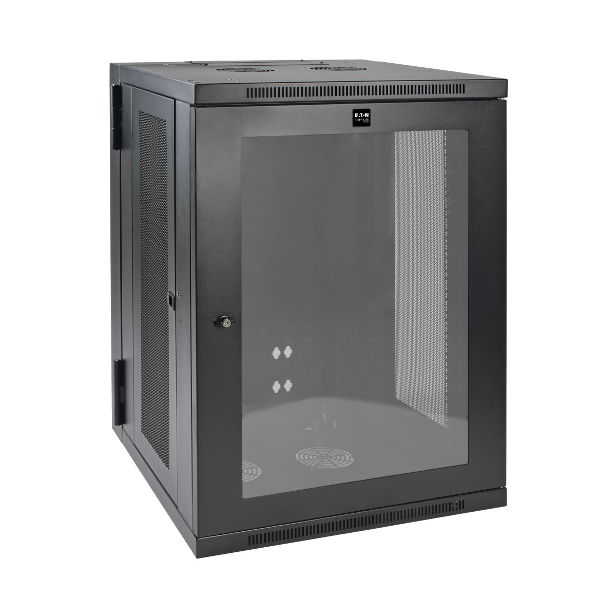 Tripp Lite SRW18USG SmartRack 18U Low-Profile Switch-Depth Wall-Mount Half-Height Rack Enclosure, Clear Acrylic Window, Hinged Back