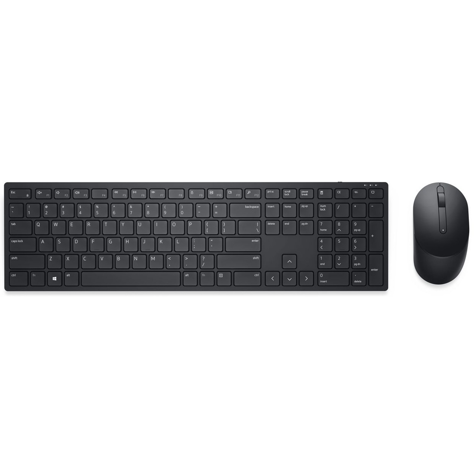 DELL KM5221W Pro Wireless Keyboard and Mouse Set for Windows, 2.4GHz Wireless, QWERTY UK English Layout, Black